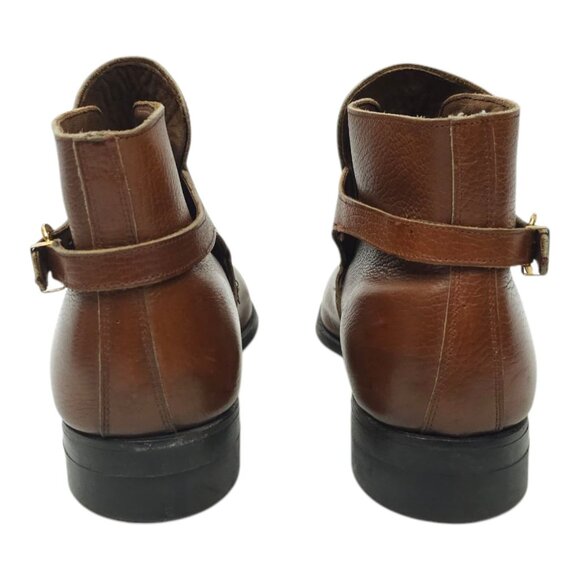 French Shriner Ankle Boot Mens 8.5 E Vintage Dress Monk Strap Buckle Leather - Picture 4 of 16